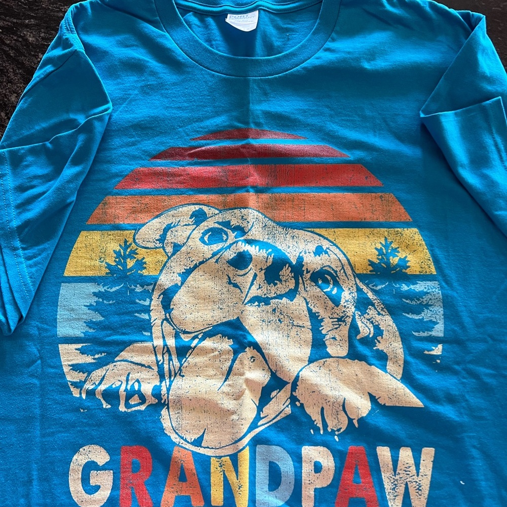 2 for $12 💲⬇️ - Port and Company Blue and Red Short Sleeve Tee - Grandpaw